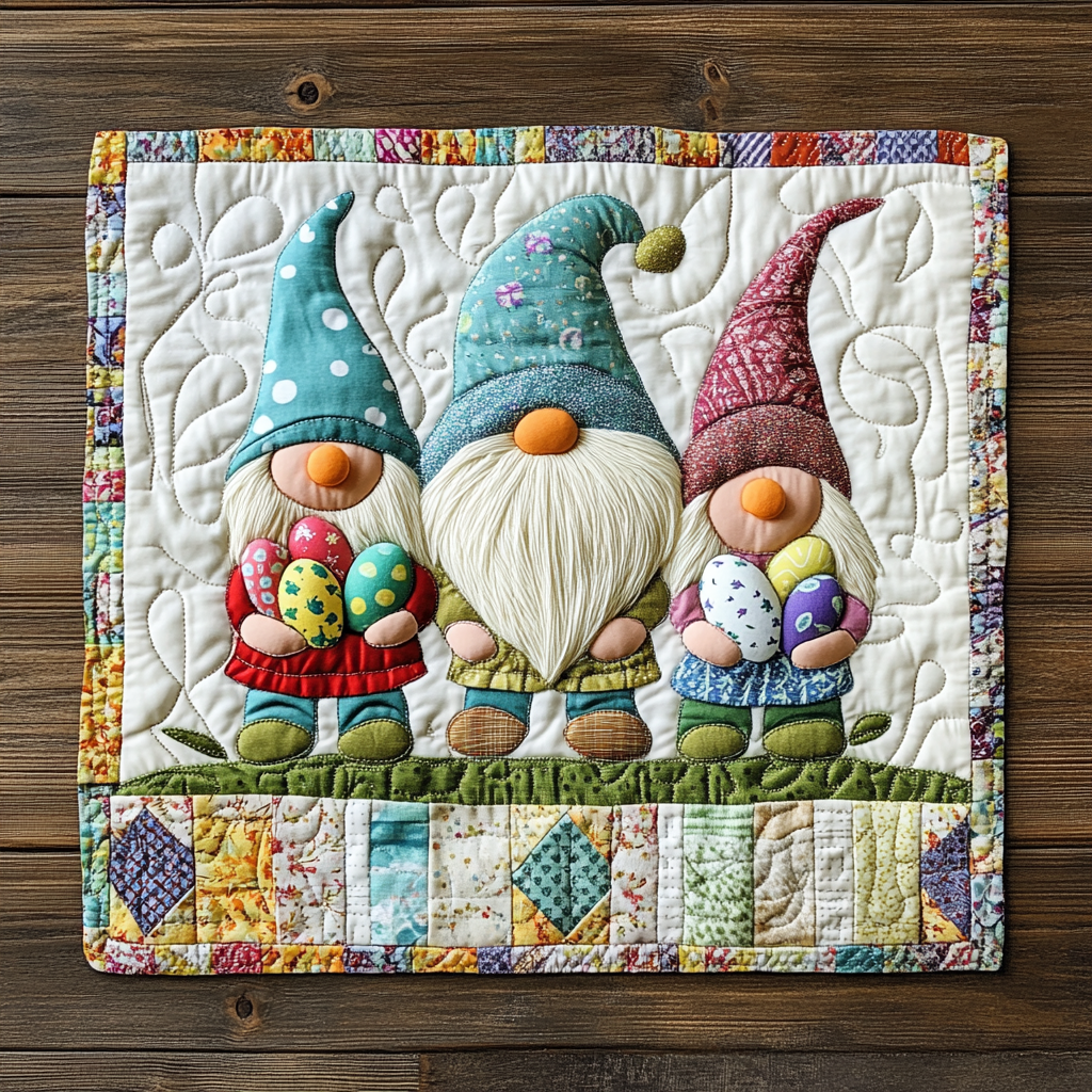 Easter Gnome DAI090125270 Quilted Placemats