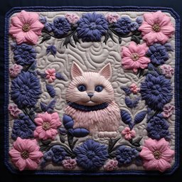 Cat TAI040124296 Quilted Placemats