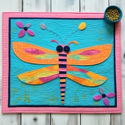 Dragonfly TAI260224113 Quilted Placemats