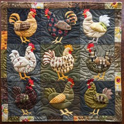 Chicken TAI060324196 Quilted Placemats
