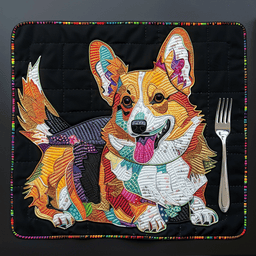 Corgi TAI21052413 Quilted Placemats
