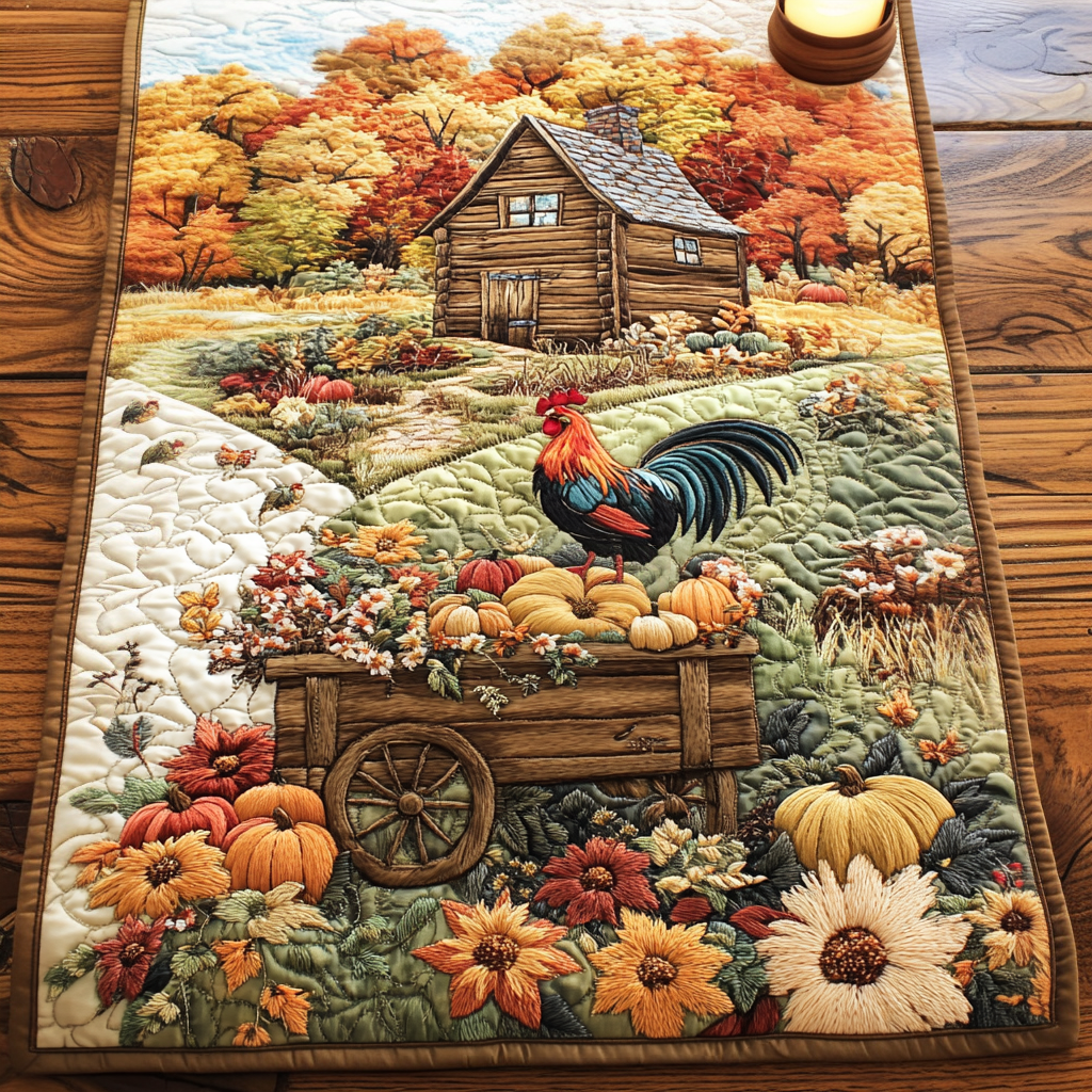 Harvest Dreams Quilted Table Runner NCU0NVH406