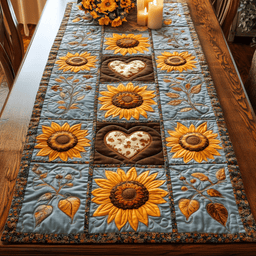 Sunflower Love Quilted Table Runner NCU0NVH310