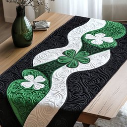 Whispering Clover Quilted Table Runner NCU0PTT136