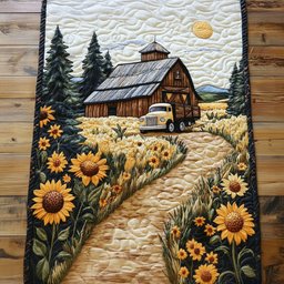 Windswept Acres Quilted Table Runner NCU0PTT411