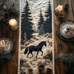 Horse Whisperer Quilted Table Runner NCU0NVH436