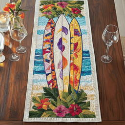 Surf Bloom Quilted Table Runner NCU0NVH753