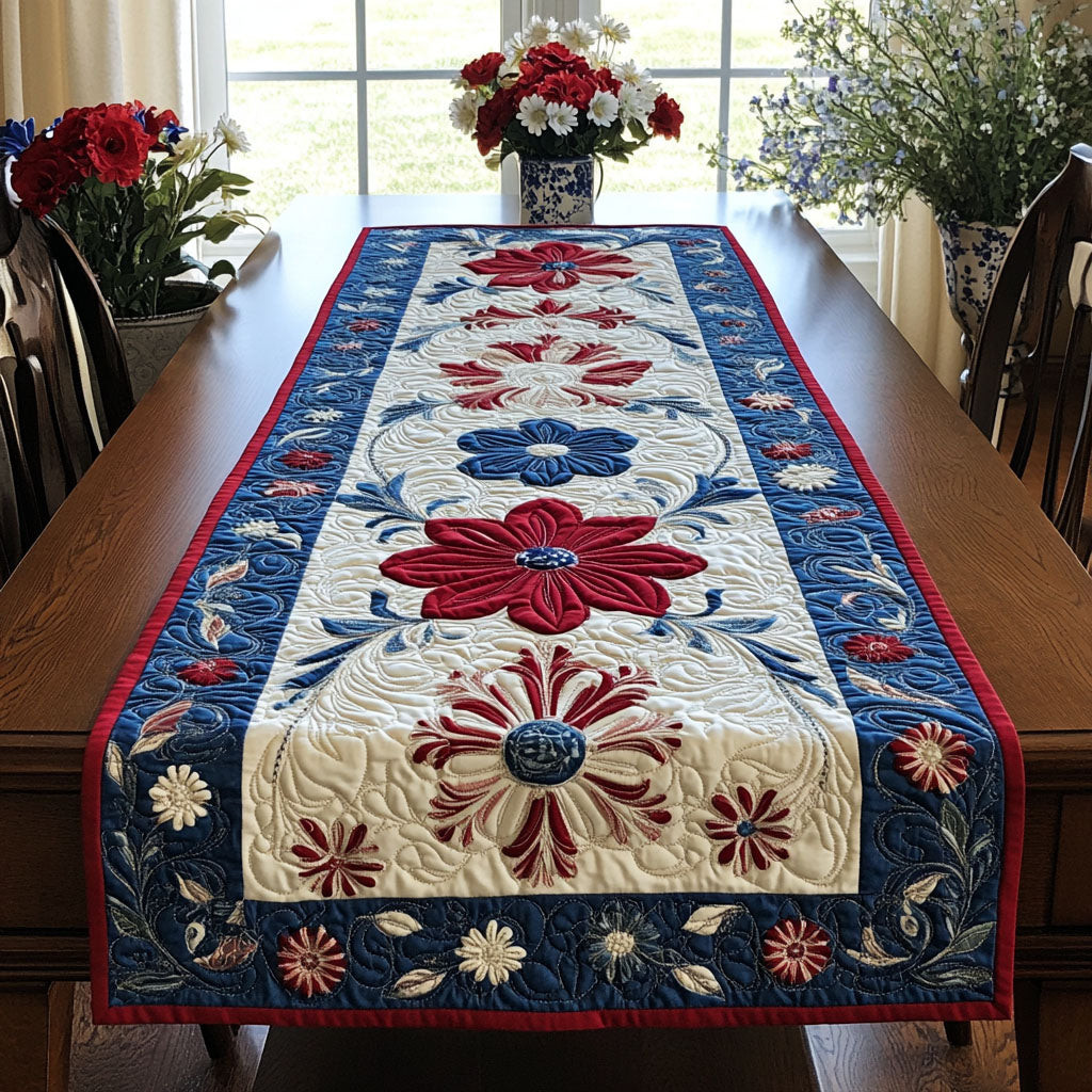 Patriots Bloom Quilted Table Runner NCU0PTT167