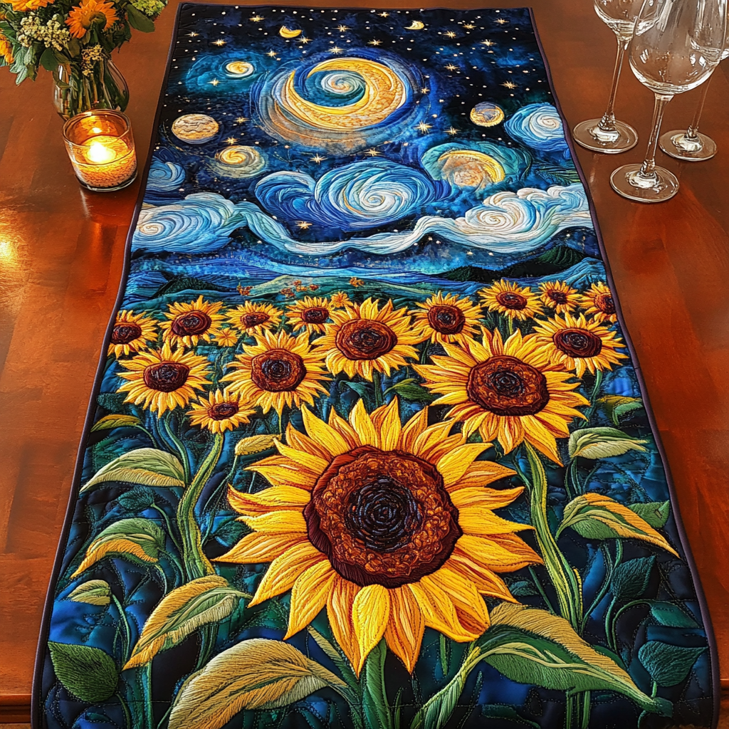 Mystic Flora Quilted Table Runner NCU0NVH047