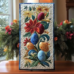 Springtime Eggstravaganza Quilted Table Runner NCU0PTT209