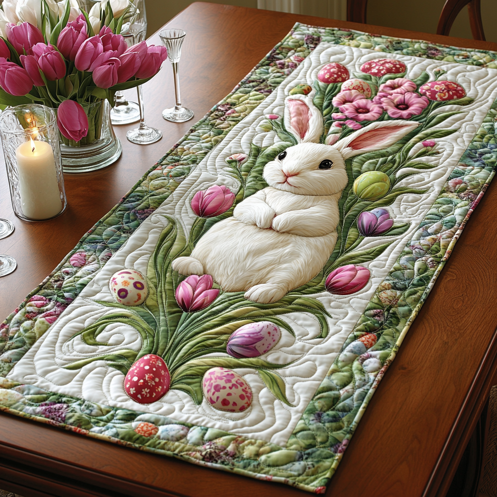 Easter Sunrise Quilted Table Runner NCU0DV158