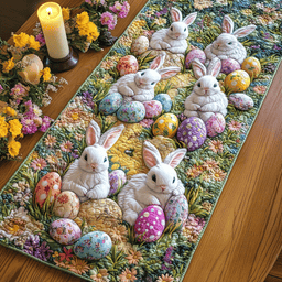 Bunny Bliss Quilted Table Runner NCU0NVH273