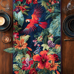 Crimson Crest Quilted Table Runner NCU0DV103
