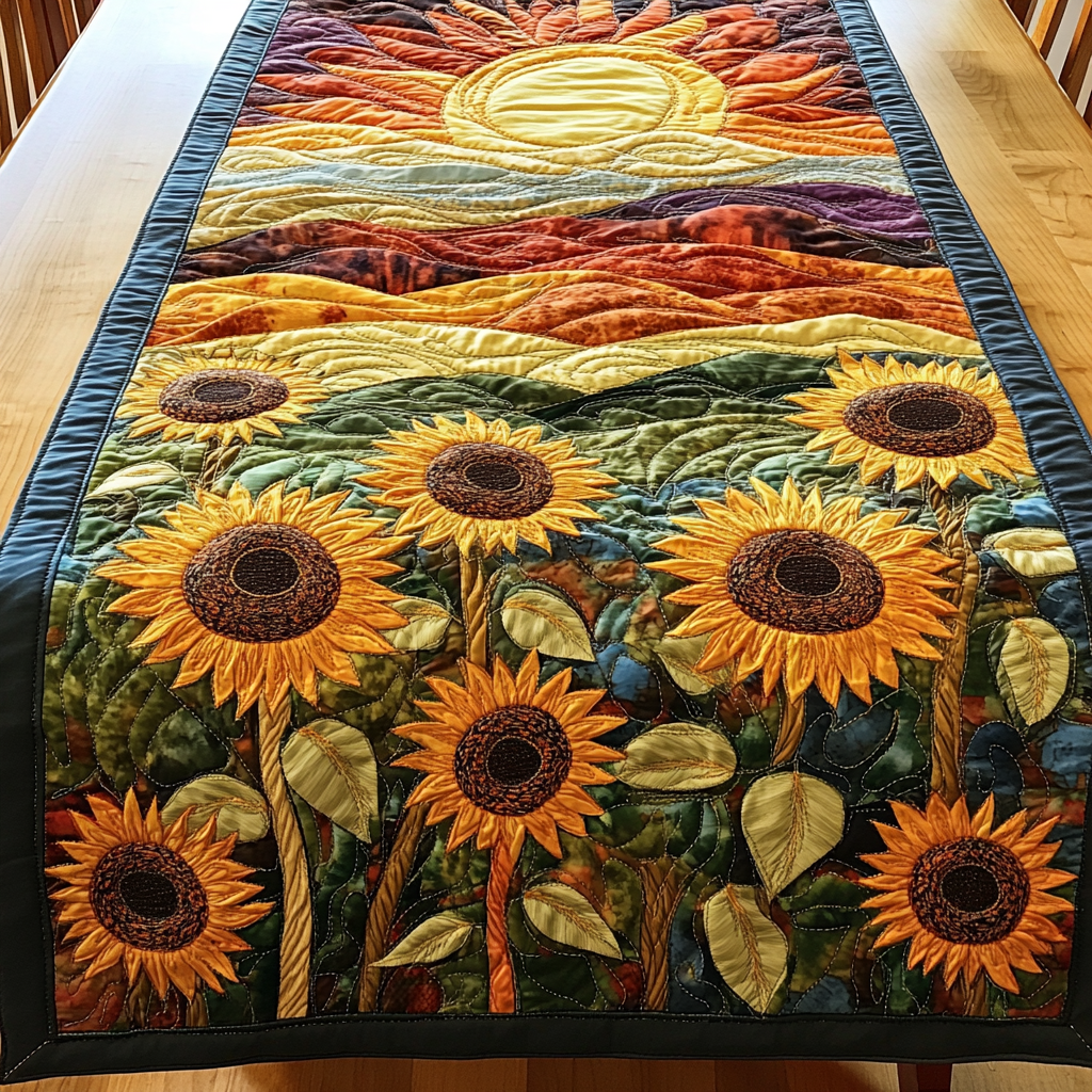 Golden Harvest Quilted Table Runner NCU0NVH304