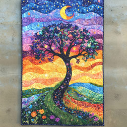 Harmony Tree Quilted Table Runner NCU0DDK158