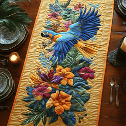 Coconut Quill Quilted Table Runner NCU0DV102