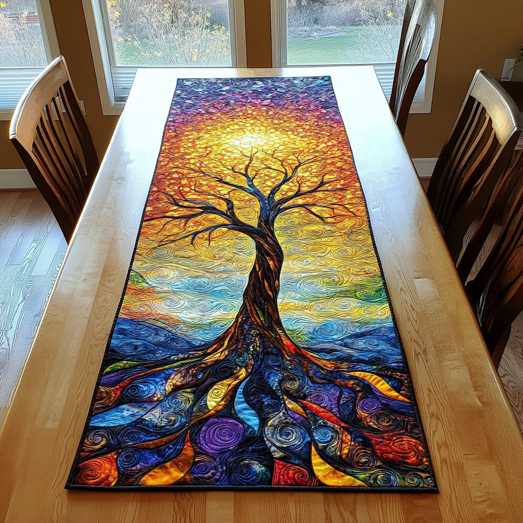 Flourishing Spirit Quilted Table Runner NCU0DDK160
