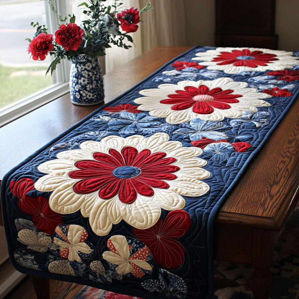 Heritage Garden Glow Quilted Table Runner NCU0PTT166