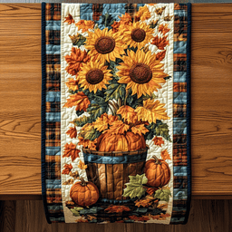 Harvest Joy Bloom Quilted Table Runner NCU0TL1345