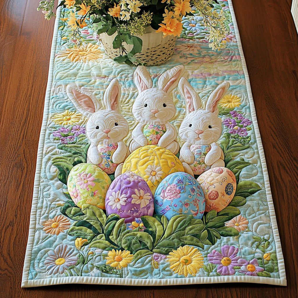 Easter Joy Quilted Table Runner NCU0NVH275