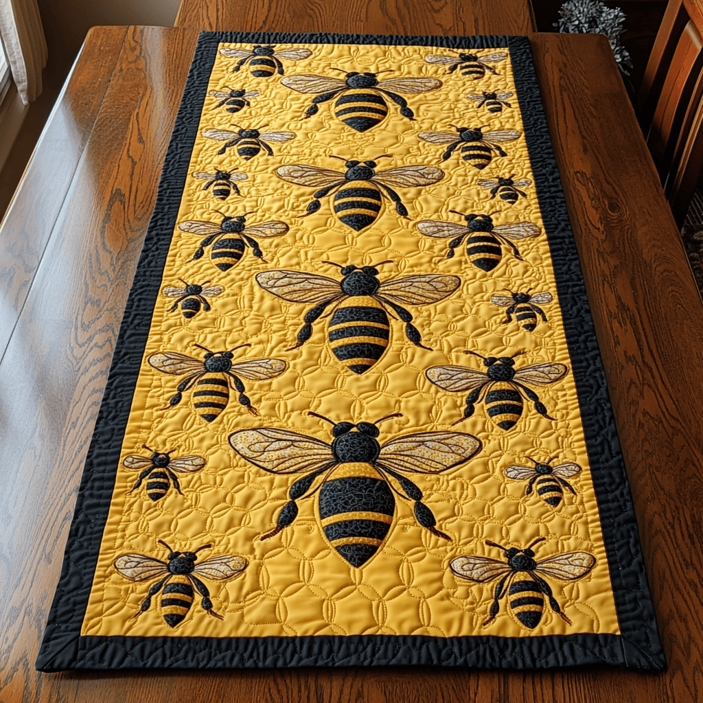 Buzzing Beauty Quilted Table Runner NCU0DK1202