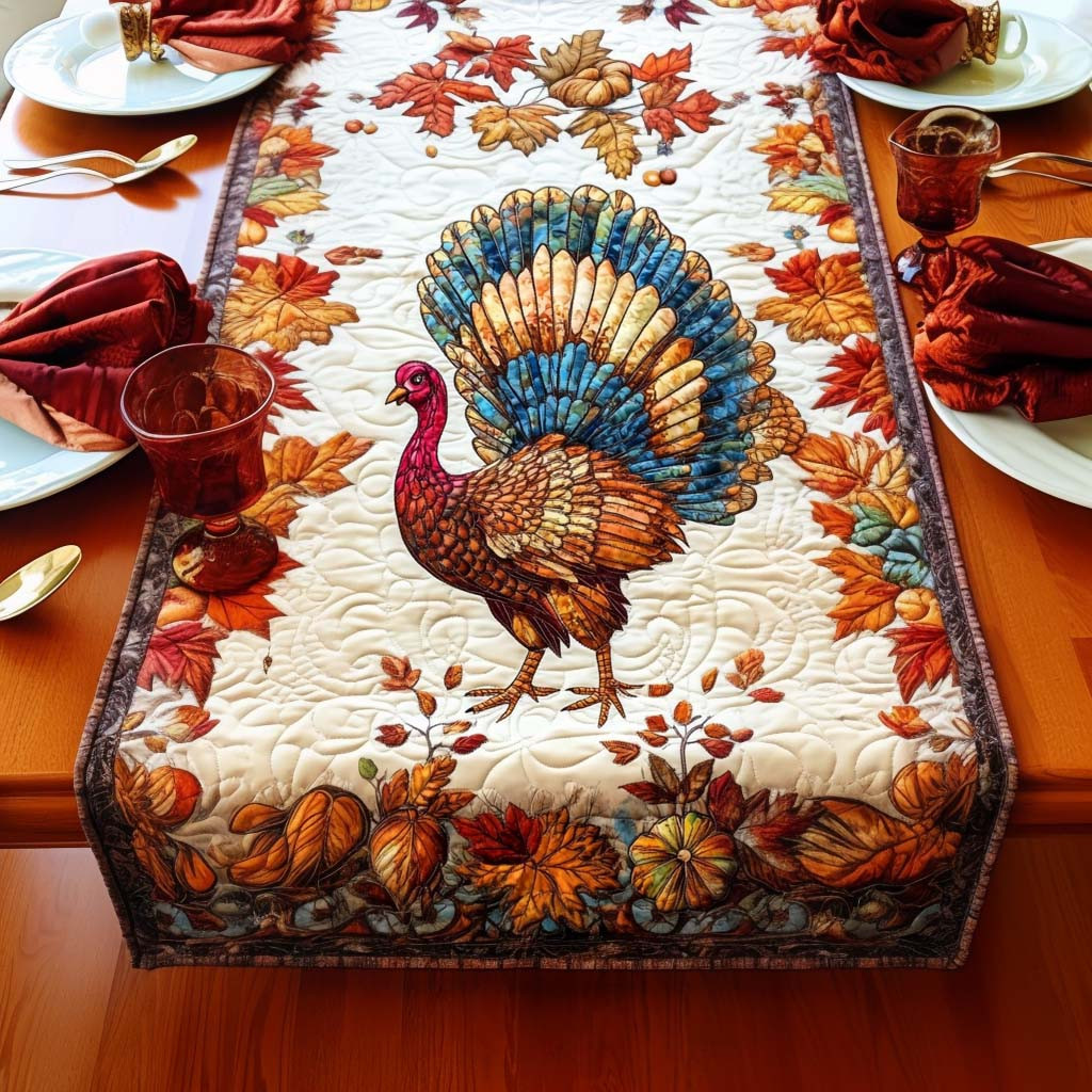 Thanksgiving Splendor Quilted Table Runner Autumn Table Runner Useful ...