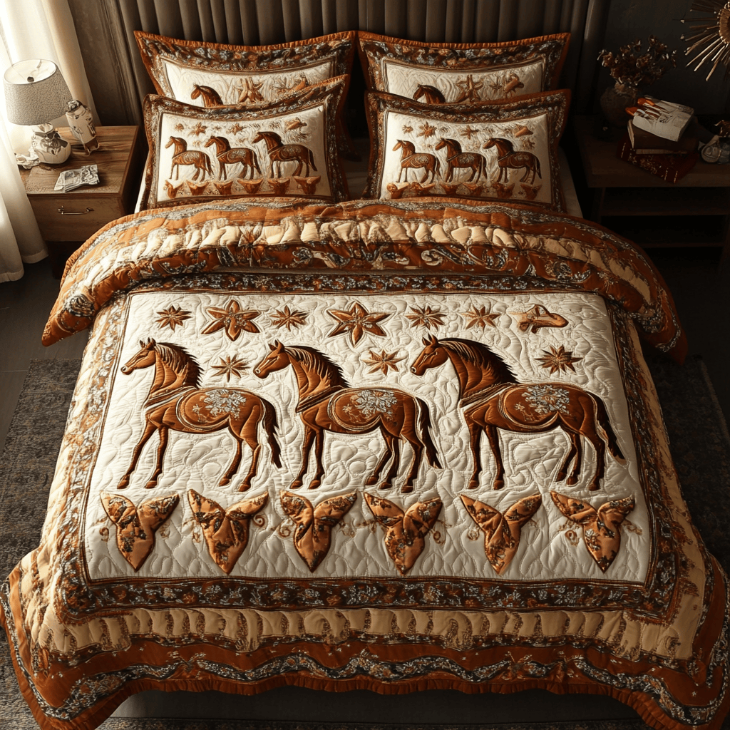 Pony Dreams 3-Piece Quilted Bedding Set NCU0NVH229