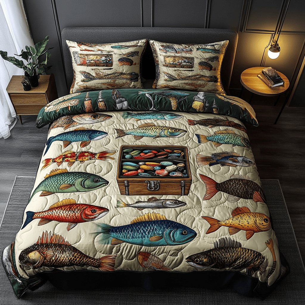 Ocean Breeze 3-Piece Quilted Bedding Set NCU0NVH257