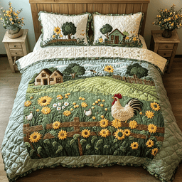 Rustic Comfort 3-Piece Quilted Bedding Set NCU0NVH357