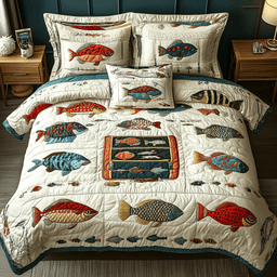 Sea Dreams 3-Piece Quilted Bedding Set NCU0NVH259