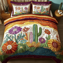 Floral Bliss 3-Piece Quilted Bedding Set NCU0NVH260