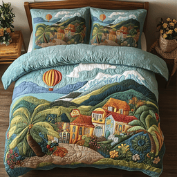 Village Escape 3-Piece Quilted Bedding Set NCU0NVH298