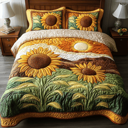 Golden Harvest 3-Piece Quilted Bedding Set NCU0NVH315