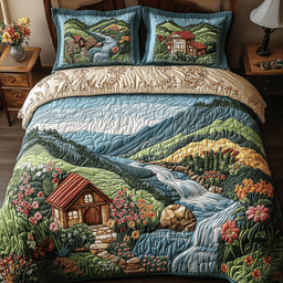 Tranquil Escape 3-Piece Quilted Bedding Set NCU0NVH344