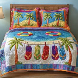 Seaside Bliss 3-Piece Quilted Bedding Set NCU0NNT346