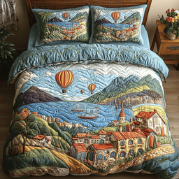 Mountain Breeze 3-Piece Quilted Bedding Set NCU0NVH296