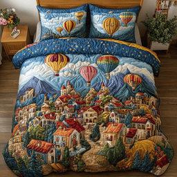 Cozy Horizons 3-Piece Quilted Bedding Set NCU0NVH299