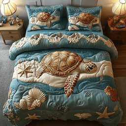 Sea Serenity 3-Piece Quilted Bedding Set NCU0NVH339