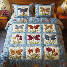 Magical Wings 3-Piece Quilted Bedding Set NCU0NVH182