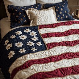 Daisy Spirit 3-Piece Quilted Bedding Set NCU0NVH189