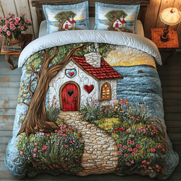 Dreamy Pathway 3-Piece Quilted Bedding Set NCU0NVH192