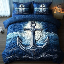 Radiant Nautical 3-Piece Quilted Bedding Set NCU0NNT322