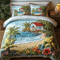 Seaside Escape Quilted Bedding Set NCU0DV188