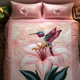 Pink Lily Dance 3-Piece Quilted Bedding Set NCU0NNT318