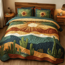 Sunset Serenade 3-Piece Quilted Bedding Set NCU0NVH217