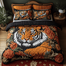 Golden Jungle Quilted Bedding Set NCU0DV166