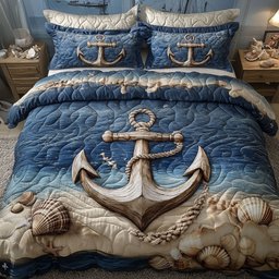 Seaside Serenity 3-Piece Quilted Bedding Set NCU0NNT324