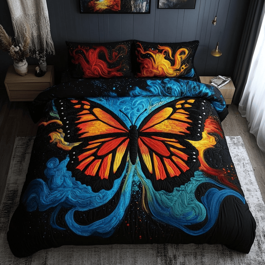 Winged Whimsy 3-Piece Quilted Bedding Set NCU0DDK201