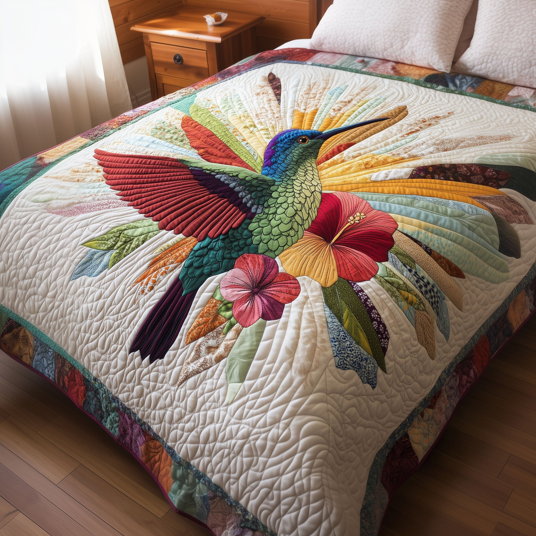 Wings of Serenity 3-Piece Quilted Bedding Set NCU0PTT215