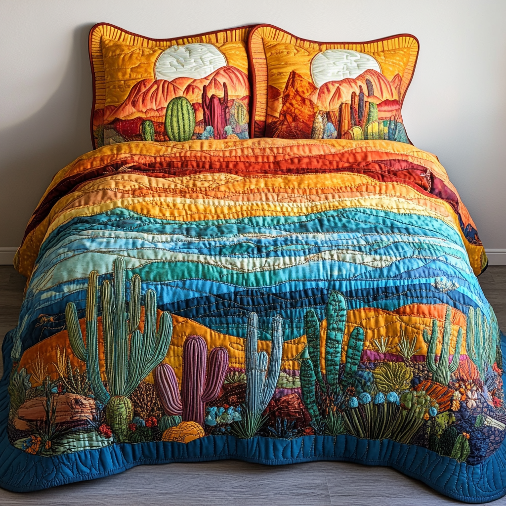 Wild West 3-Piece Quilted Bedding Set NCU0NVH131